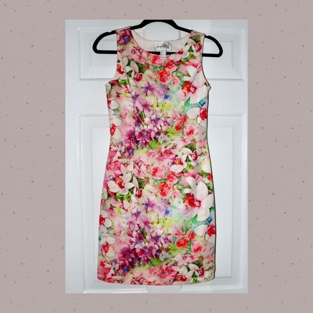 Joseph Ribkoff Floral Multi Color Sleeveless Mini Dress